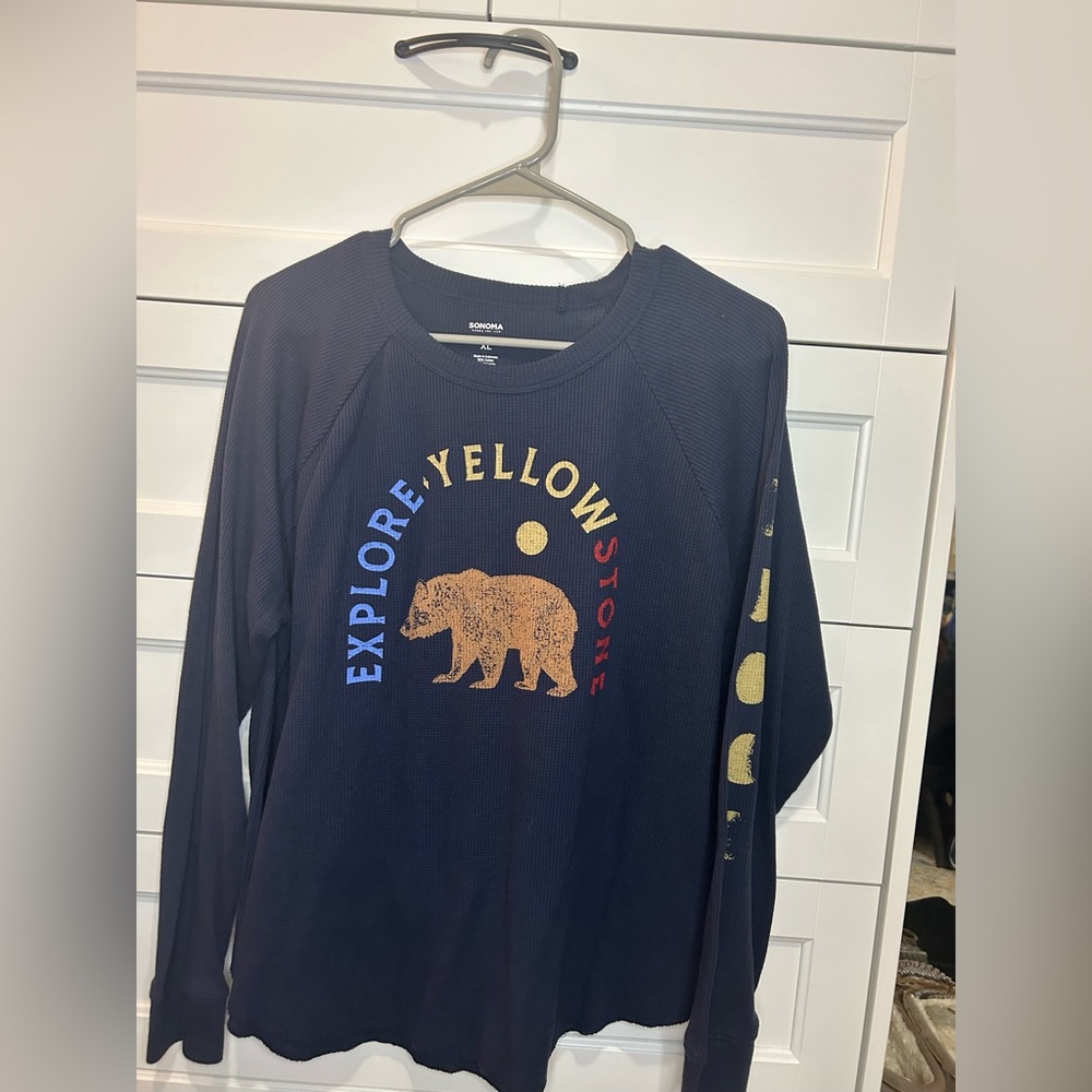 Yellowstone long sleeve waffle top